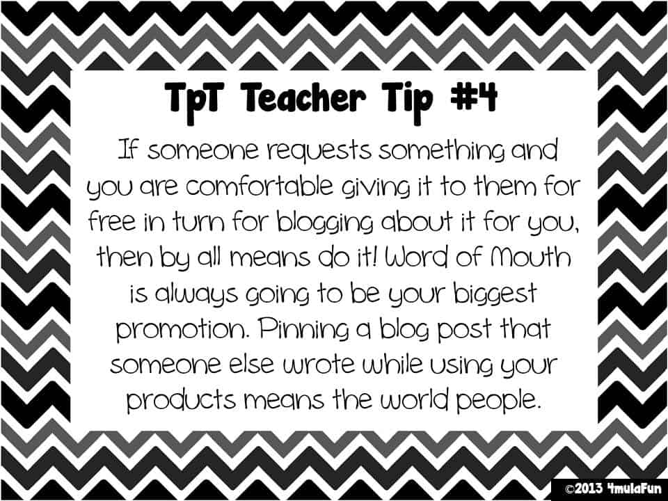 TpT Teacher Tip #4