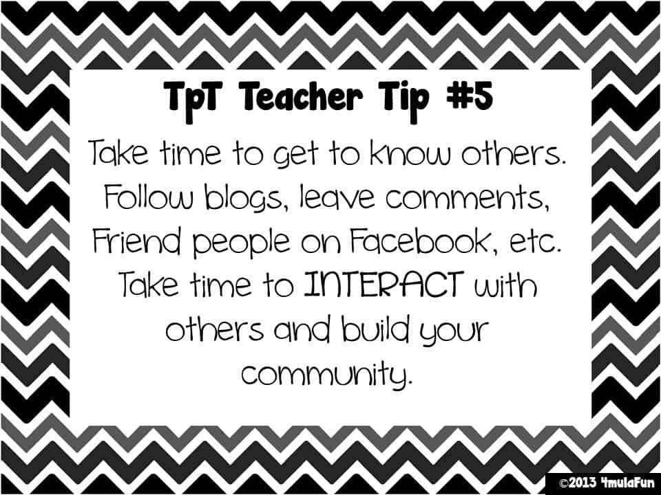 TpT Teacher Tip #5