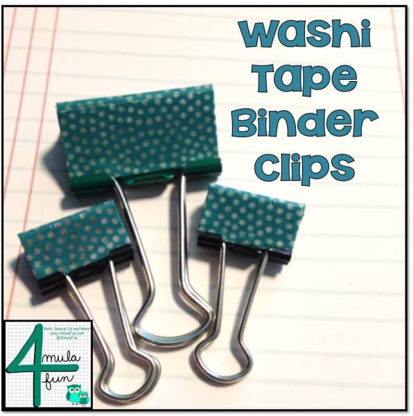 Washi Tape Binder Clips