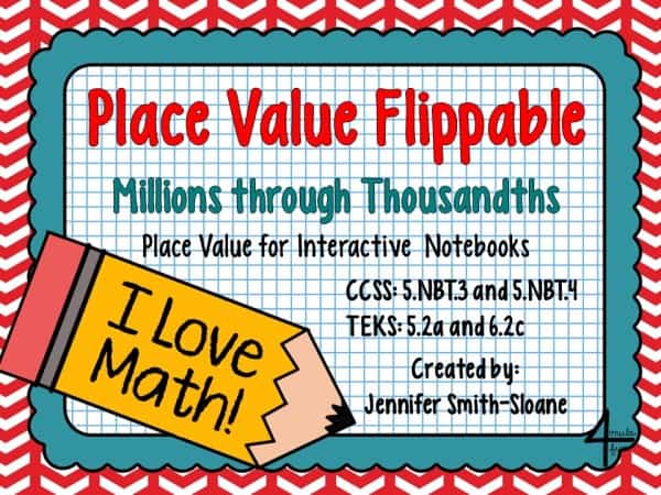 Place Value Flippable (Millions through Thousandths)