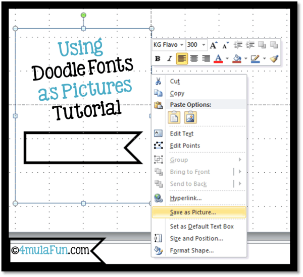 Doodle Fonts as Pictures Logo