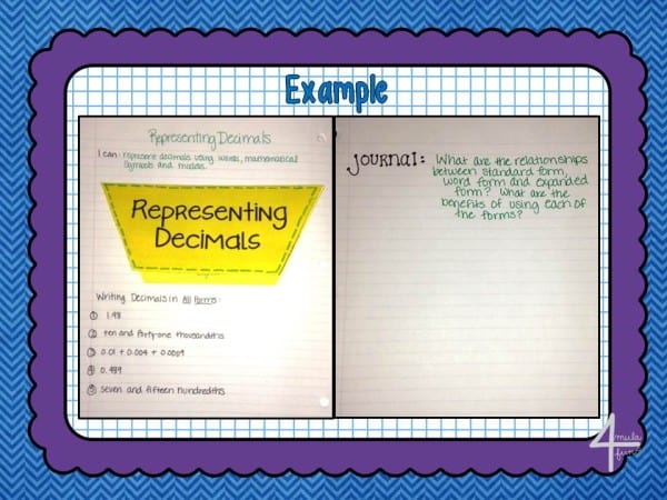 Representing Decimals- Interactive Notebook Flippable, Practice and Journal