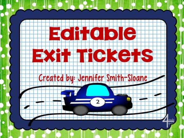 Editable Exit Tickets