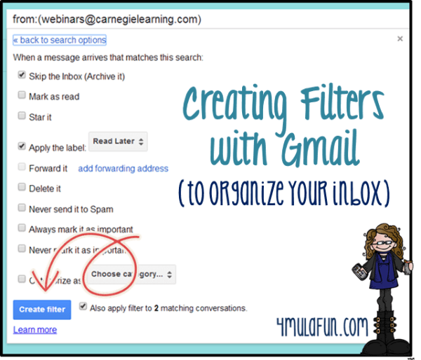 Creating Filters with Gmail