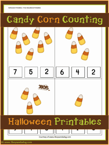 Halloween Printables: Candy Corn Counting