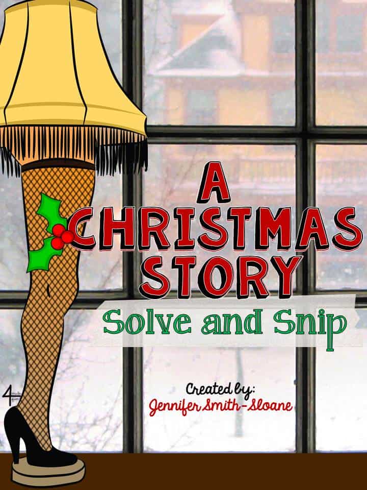 A Christmas Story Solve and Snip Decimals Math