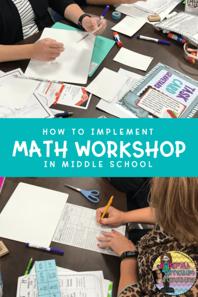 Are you struggling with implementing Math Workshop at the Middle School level? After many years of using Math Workshop in my classroom I am sharing some of the basics on planning, setting up and implementing math workshop right away!