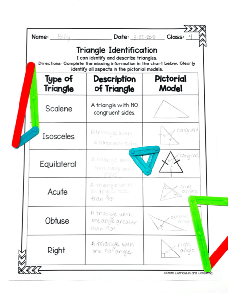 triangle identification homework