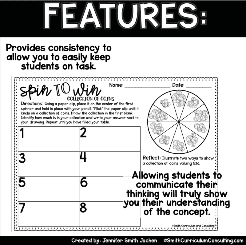 Spin to Win - Second Grade - 40 Centers for Math Workshop - Image 3