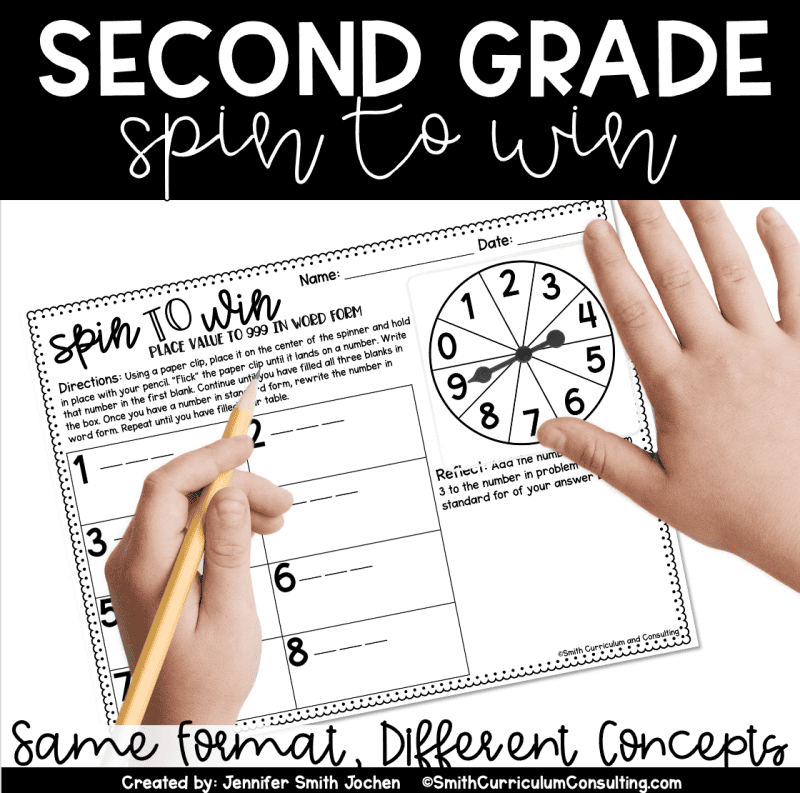 Spin to Win - Second Grade - 40 Centers for Math Workshop