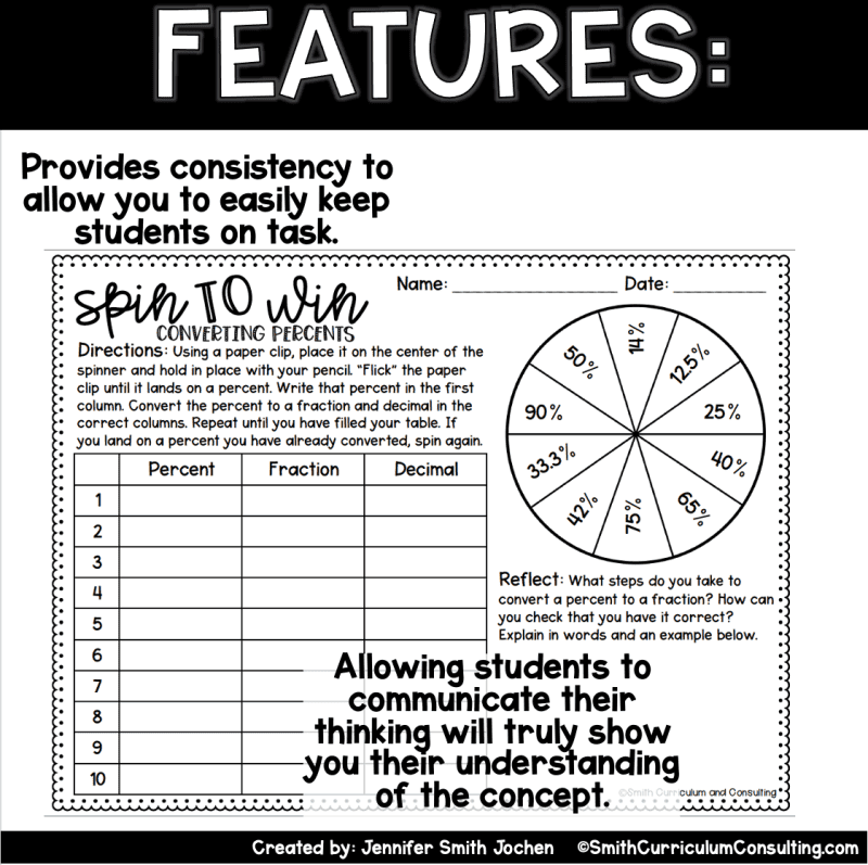 Spin to Win - Sixth Grade - 36 Centers for Math Workshop - Image 3