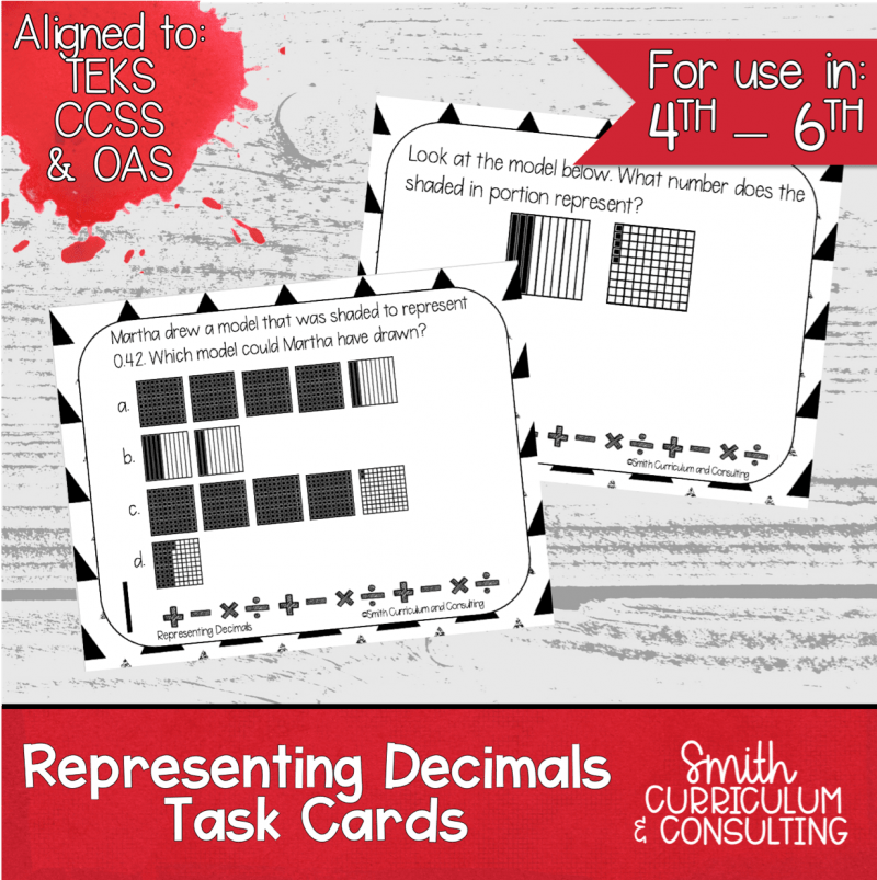 Representing Decimals Task Cards