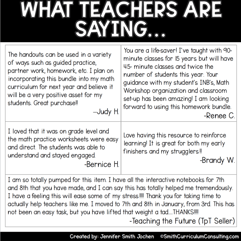 7th Grade Math Homework Sheets for Full Year EDITABLE Template Practice Sheets - Image 5