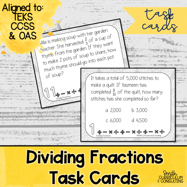 Dividing Fractions Task Cards