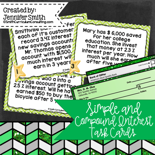 Simple and Compound Interest Cards