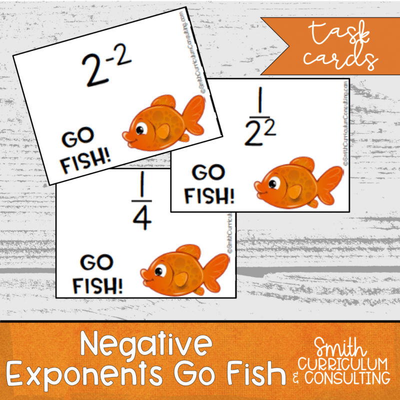 negative exponents go fish