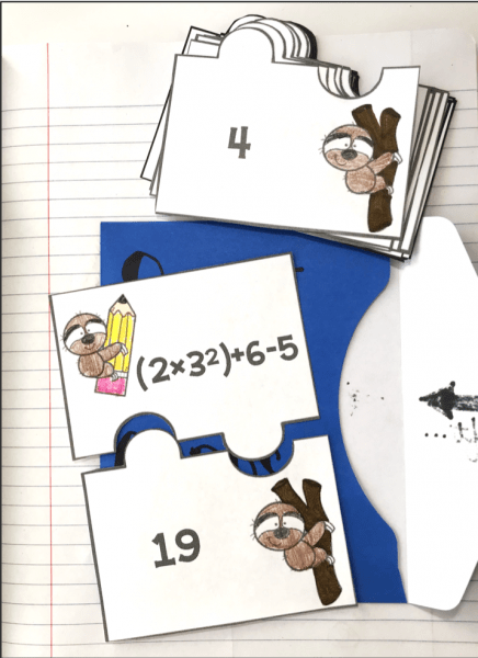 Order of Operations Puzzle Cards
