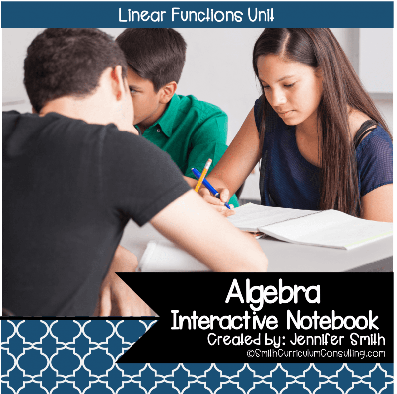Algebra Linear Functions Interactive Notebook Unit
