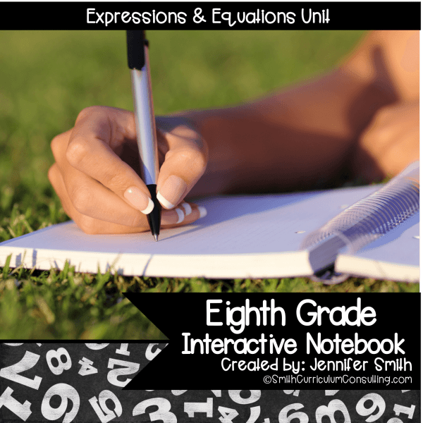 Eighth Grade Expressions and Equations Interactive Notebook Unit