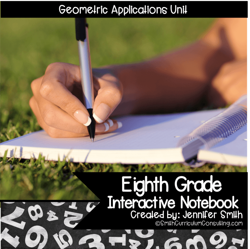 Eighth Grade Geometric Applications Interactive Notebook Unit