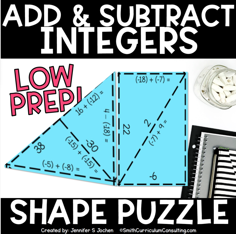 Middle School & Algebra Shape Puzzles Bundle – Self-Checking Math Practice for Grades 6–8 - Image 5