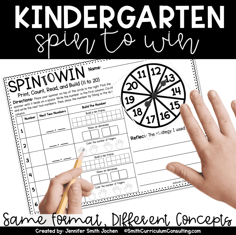 Spin to Win - Kindergarten Math - 48 Centers for Math Workshop